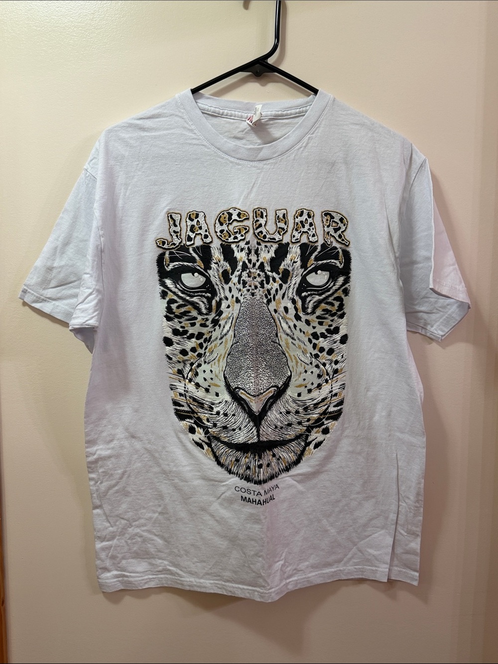 Costa Maya Mahahual Jaguar Graphic T-Shirt Changing Color on The Sun Large NWOT